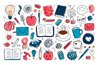 design fun doodle illustration arts for icons and stickers