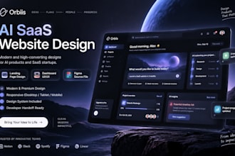 design a modern saas website in figma