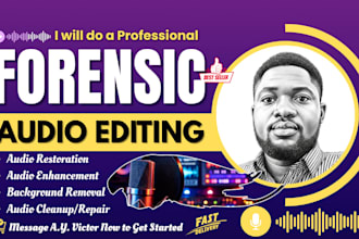 clean and enhance forensic audio recordings, audio cleanup, noise reduction