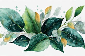 paint watercolor flowers and botanical illustrations