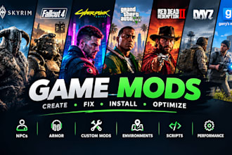 create custom fix install optimize npc skyrim gta 5 fallout 4 cyberpunk rdr2 mod
