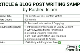 write professional articles and blog posts