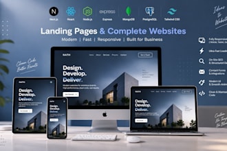 design a responsive landing page or custom website