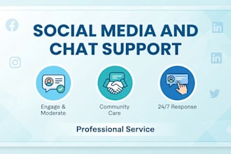do social media moderation and chat support