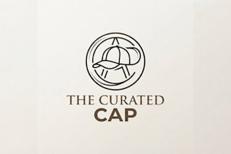 design a stylish and creative cap logo for your brand