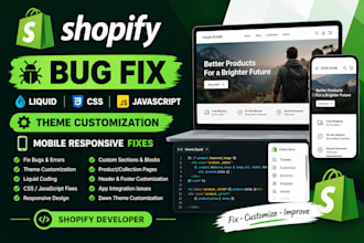 fix shopify bugs, liquid, CSS, javascript and theme issues