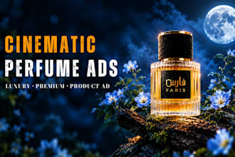 create cinematic luxury perfume  ads