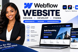 design webflow website, develop webflow website, figma to webflow expert