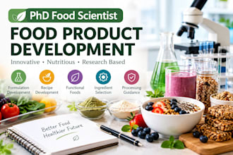 develop your food product formulation as a phd food scientist