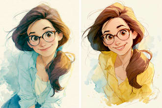 draw cartoon portrait in disney cartoon
