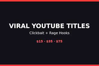 write 20 viral clickbait youtube titles that get clicks