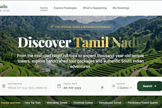 build a travel and tourism booking website with admin panel