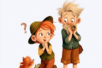 children book illustration, children story, bible story