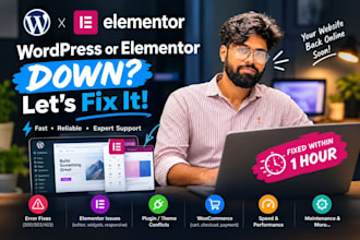 provide wordpress help, wordpress support and fix elementor errors