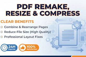 remake, rearrange, combine, resize, and compress your PDF files professionally