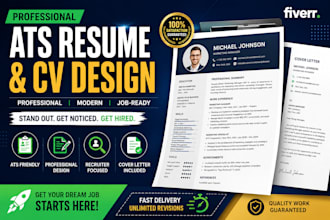design a professional ats resume CV and cover letter USA