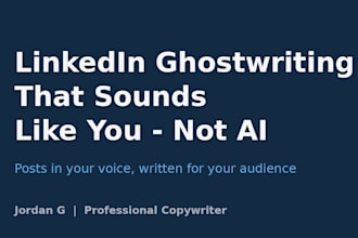 be your linkedin ghostwriter for founders and executives