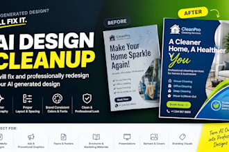 fix and professionally redesign your ai generated design