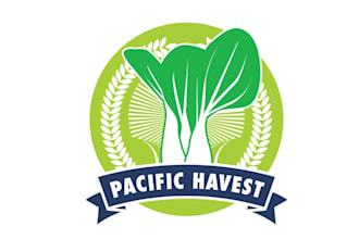 make harvest oriental logo for vegetable packaging company