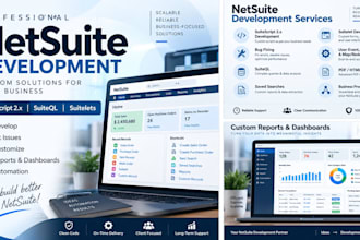 develop fix and customize netsuite suitescript 2x and suiteql