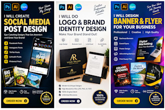create professional graphic designs for your business and brand
