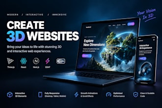 design and develop a modern 3d animated website