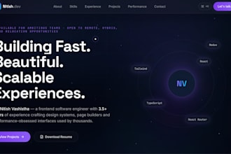 build a responsive react website with modern UI