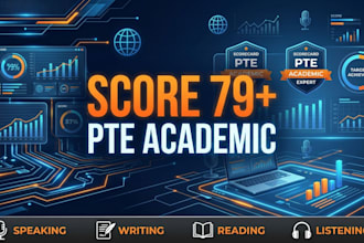 coach you to score 79 plus in pte academic with proven strategies and templates