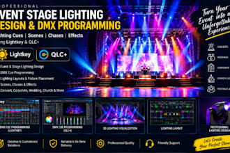 create event stage lighting design and program dmx lighting cues lightkey qlc