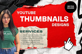 design eye catching and aesthetic youtube thumbnail