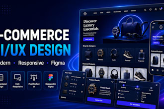 design a modern ecommerce website UI UX in figma