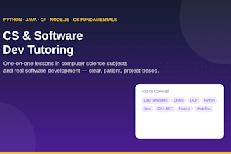 give coaching for computer science and software development