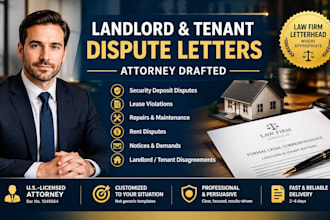 draft a landlord tenant dispute and demand letter