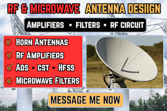 design microwave and rf antennas, amplifiers and filters