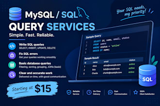 write my sql queries
