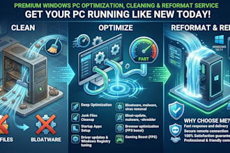 optimize, clean, and speed up your slow windows PC