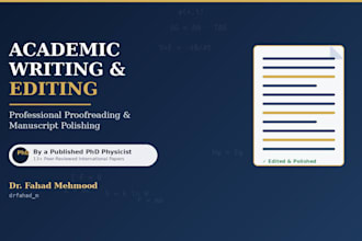 proofread and edit your academic paper, thesis or research manuscript