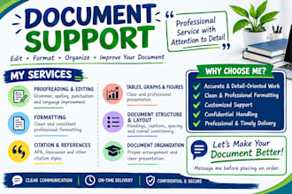 proofread format and organize your research document