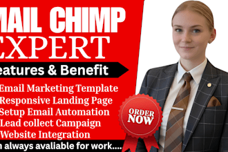 design mail chimp email marketing newsletter template campaign landing page html