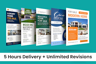 design professional real estate flyer and handouts