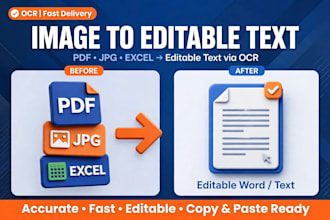convert image,pdf, jpg, excel to editable text with ocr