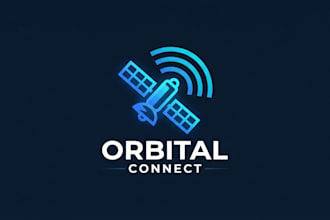 design a modern and innovative satellite logo for your brand