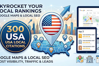 do 300 USA local seo citations and directories
