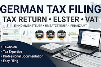 prepare german tax return, einkommensteuer and elster filing