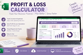 create an excel profit and loss calculator for your  business