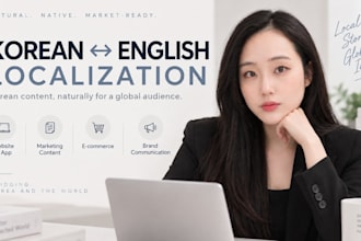 translate proofread english content into natural korean