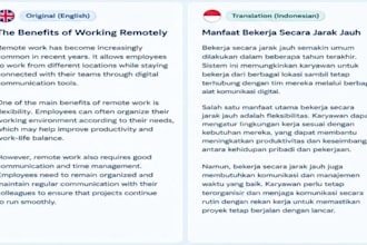 translate english to indonesian professionally