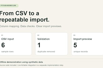 automate CSV processing and airtable imports with python