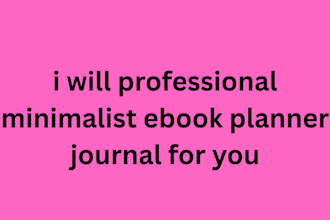 professional minimalist ebook planner journal for you