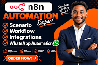 automate your leads with n8n, ai, CRM, email and  whatsapp